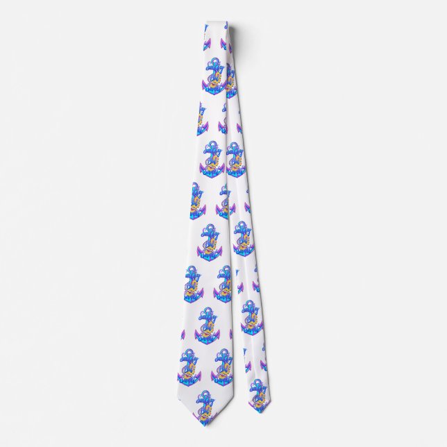 Corbata Salado pero dulce ancla náutica (Anverso)
