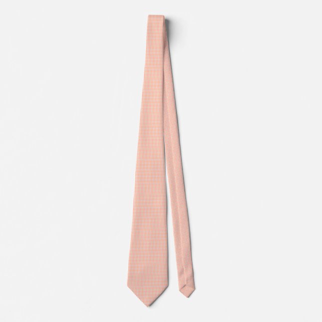 Corbata Salmon Pink Gingham Tie (Anverso)