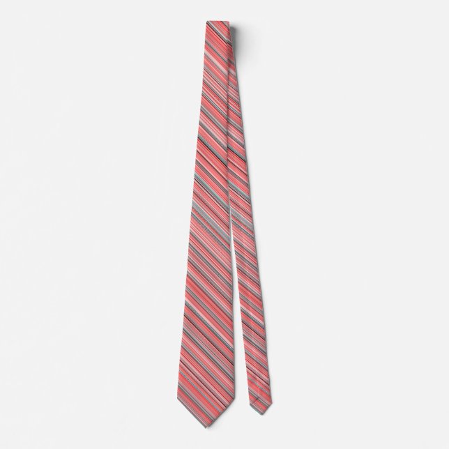 Corbata Salmon Pink Stripes (Anverso)