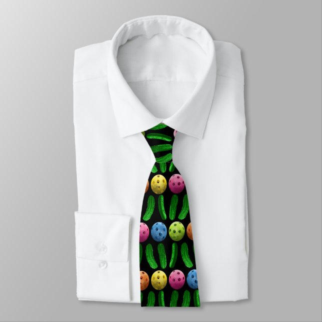 Corbata Salmueras verdes y Pickleballs (Atado)