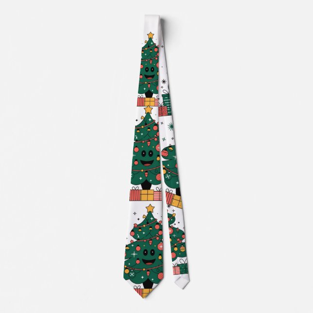 Corbata Saludos de temporada del árbol de Navidad (Anverso)