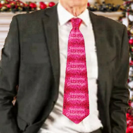 Corbata Saludos de vacaciones en rosa