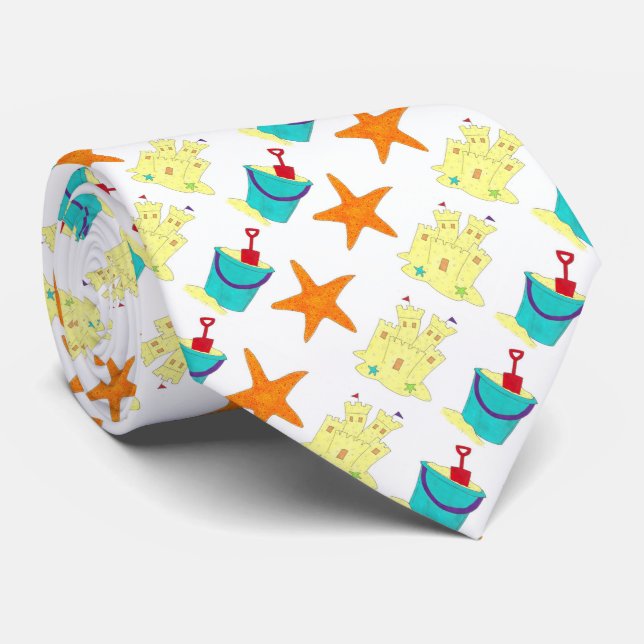 Corbata Sandcastle Shovel Pail Sand Starfish Beach (Enrollado)