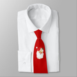 Corbata Santa Claus de Navidad en Rojo