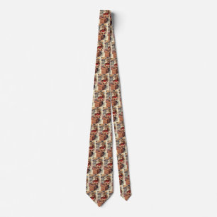 Corbata Santa Claus Victoriano de Navidad vintage en chime