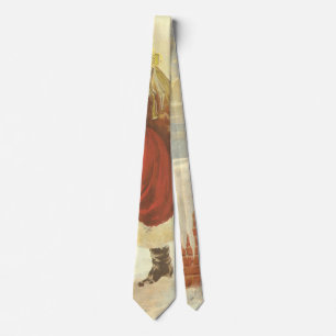 Corbata Santa Claus Victoriano de Navidad Vintage en Chime