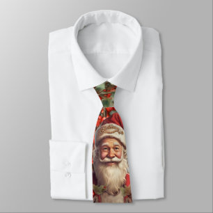 Corbata Santa Claus Vintage Saint Nicholas Navidad 