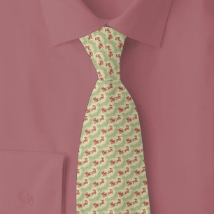Corbata Santa Claus y renos vintage