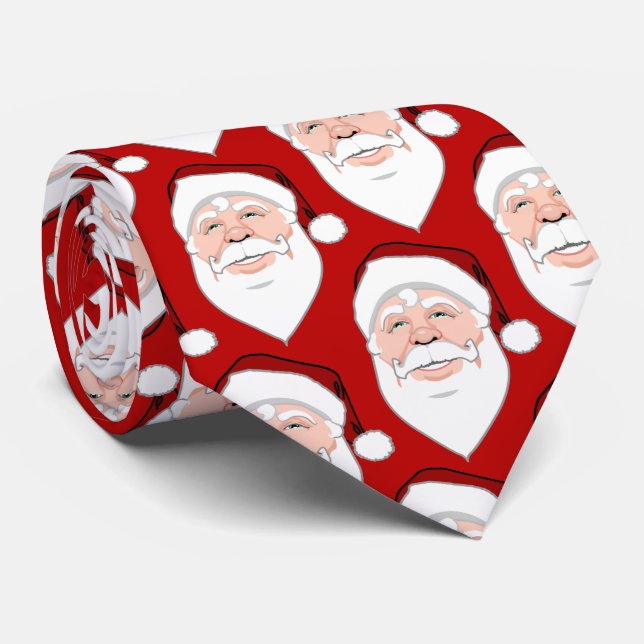 Corbata Santa Cláusula Tie Festividades Navidades Neckties (Enrollado)