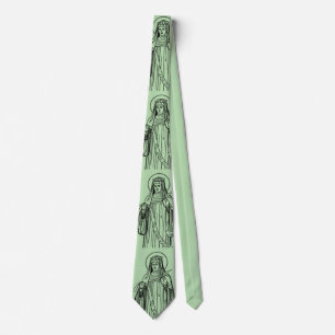 Corbata Santa Hildegarda de Bingen Mística Medieval