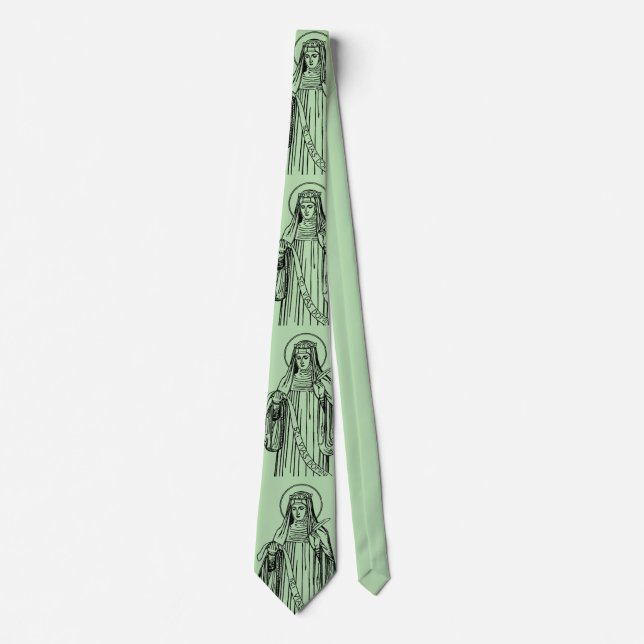 Corbata Santa Hildegarda de Bingen Mística Medieval (Anverso)