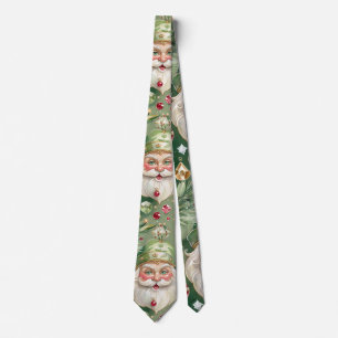 Corbata Santa Joya Acuarela Estilo Vintage Navidad