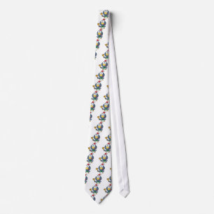 Corbata Santa Pingüino con Jingle Bell