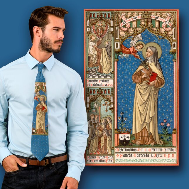 Corbata Santa Teresa de Ávila (detalle del panel derecho;  (Subido por el creador)