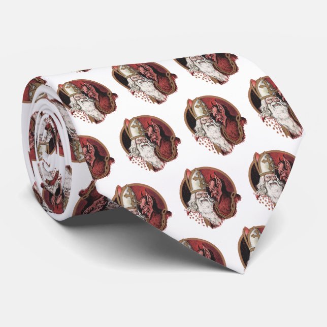 Corbata Santo Nicholas y Krampus (Enrollado)