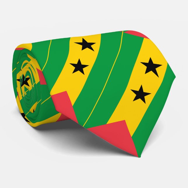 Corbata Sao Tome and Principe Flag (Enrollado)