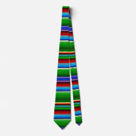 Corbata Sarape mexicano azul verde