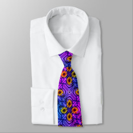 Corbata Sassy Sunflowers morado