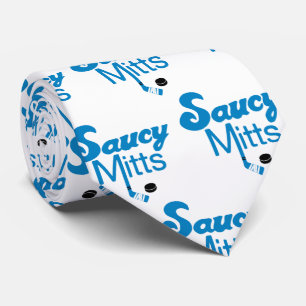 Corbata Saucy Mitts Hockey Tie Turquoise hockey stick