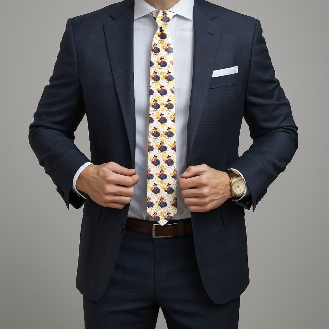 Corbata Save A Turkey Eat Pie Funny Happy Thanksgiving (Subido por el creador)