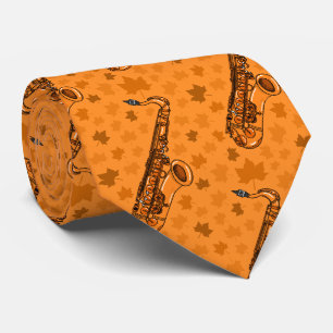 Corbata Saxofón Otoño Saxofonista Músico de Jazz