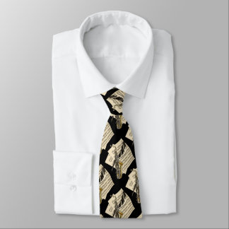 Corbata Saxofón y música del piano