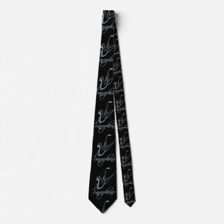 Corbata Saxophone Glitter Silver and Pink