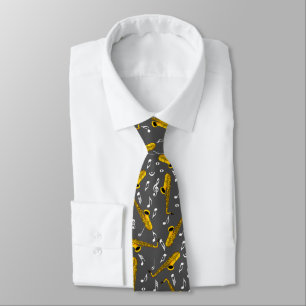 Corbata Saxophone Music Note Pattern