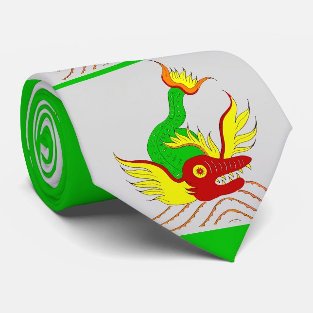 Corbata  scary dragon print (Enrollado)