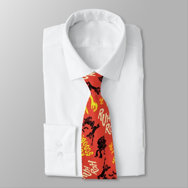 Corbata Scooby-Doo | Ruh Roh Run Scoob! Estampado (Atado)