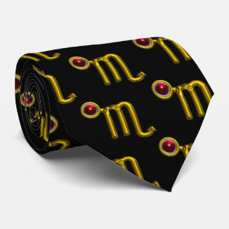 Corbata SCORPIO GOLD ZODIAC BIRTHDAY JEWEL Black
