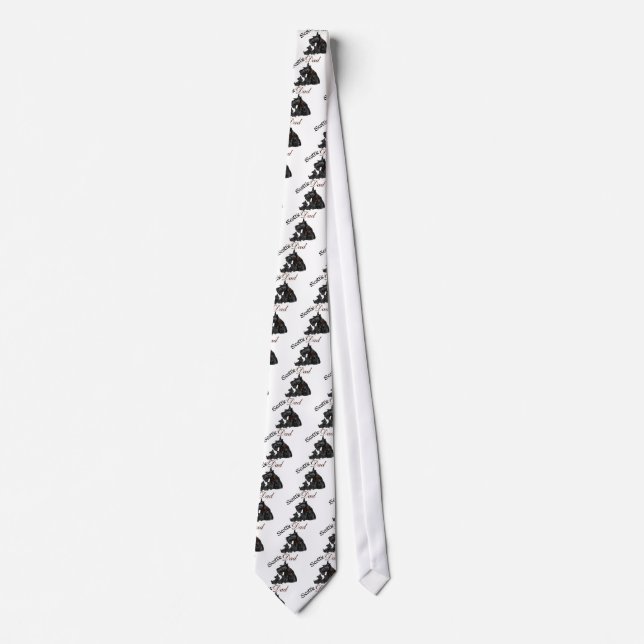 Corbata Scottie Papá y Cachorros Día del Padre (Anverso)