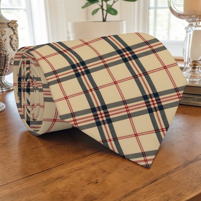 Corbata Scottish Tartan Tan Custom Necktie (Subido por el creador)