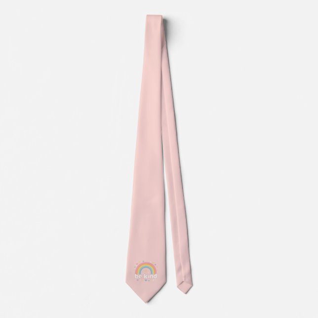 Corbata Sé Amable – Arcoíris Pastel de Positividad (Anverso)