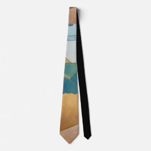Corbata sección original del patrón de arte paisajístic