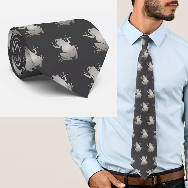 Corbata Secret Heart Silver Frog Minimalist Graphic (Subido por el creador)