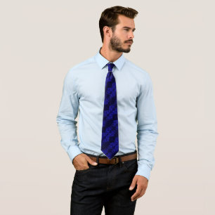 Corbata Seda del dragón chino azul