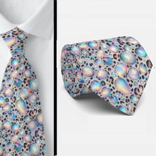 Corbata Seda exótica de imitación   Caballero opalo de luj
