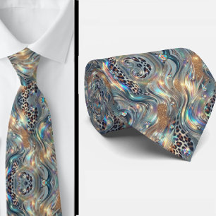 Corbata Seda Exótica de Lujo Caballero Opalo Moderno