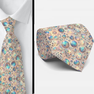 Corbata Seda Exótica de Lujo Caballero Opalo Moderno