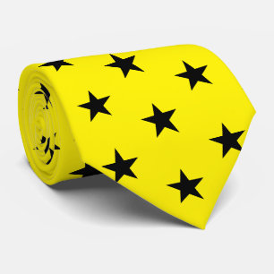 Corbata Seda jockey amarilla con estrellas negras derby