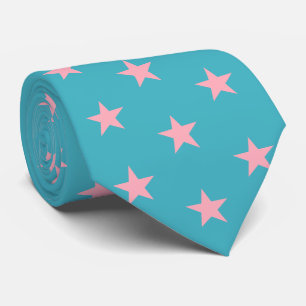 Corbata Seda jockey verde azul con estrellas rosas derby