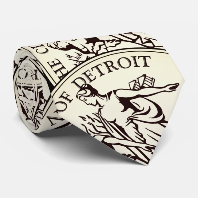 Corbata Sello de la ciudad de Detroit (Enrollado)