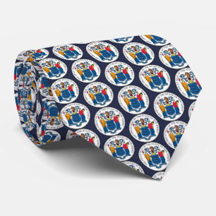 Corbata Sello del estado de New Jersey