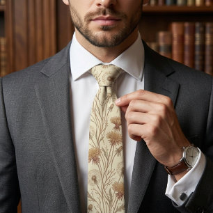 Corbata Semilla de Diente de León Elegante