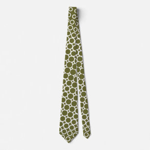 Corbata Semitono extremo - Olivo Dp en blanco
