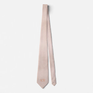 Corbata Sencillez Elegancia Rosa Iniciales