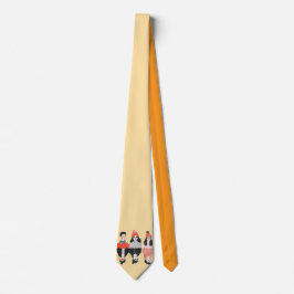 Corbata Sencillo dibujo moderno de jóvenes geniales