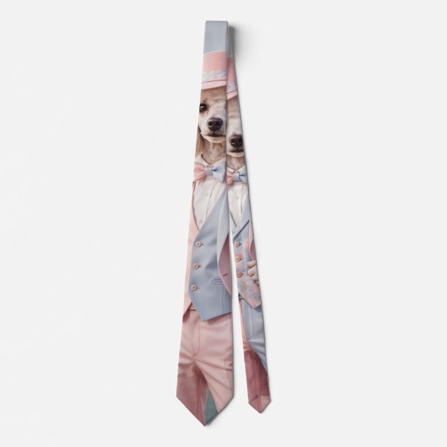 Corbata Señorita Caniche Rosa  (Anverso)
