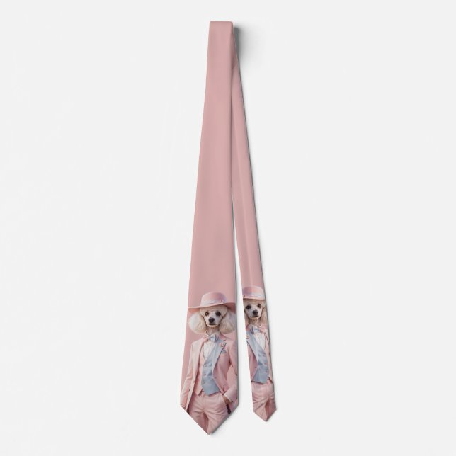 Corbata Señorita Caniche Rosa  (Anverso)